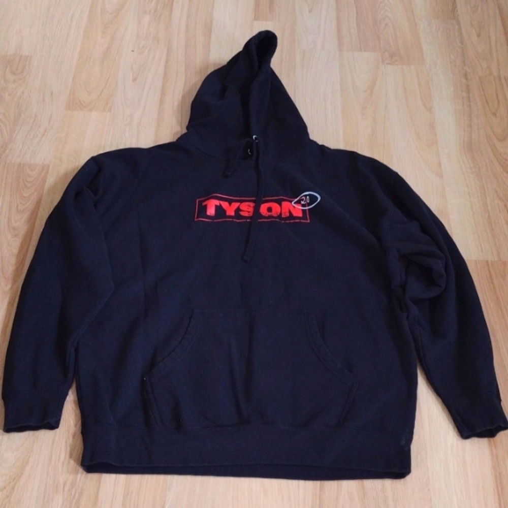 Tyson Black Hoodie size 2XL Mens 80 cotton 20 polyester